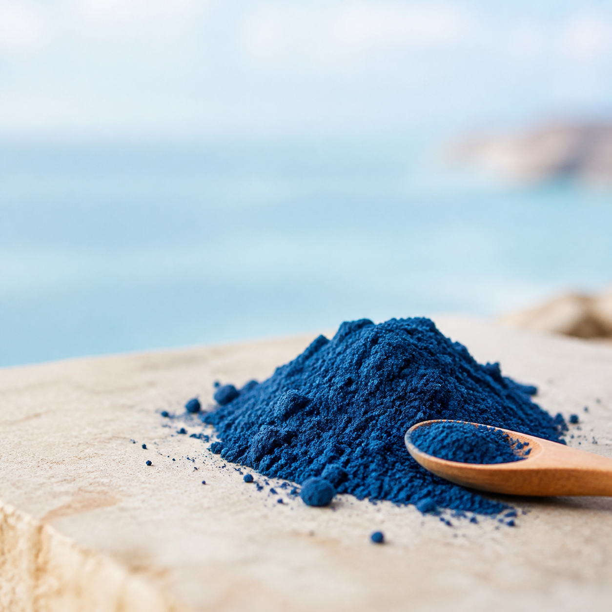 Blue spirulina powder